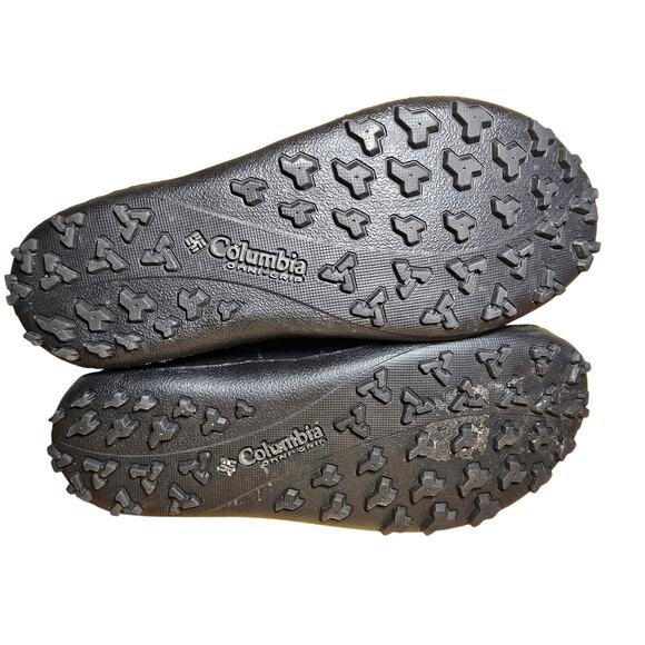 Columbia Suede Moccasin Boots Thermal Reflective Omni Heat Black Waterproof Sz 8 - Picture 8 of 9